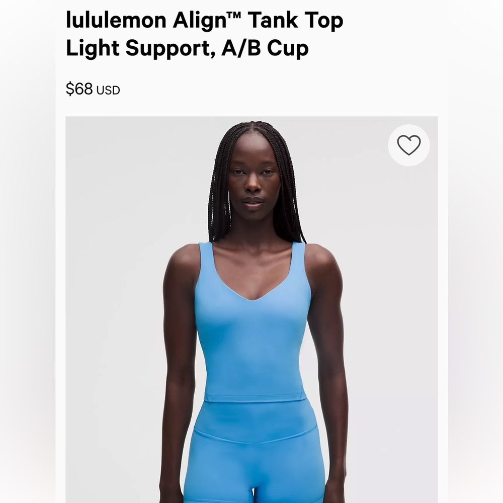 Lululemon Align Tank in Poolside Blue